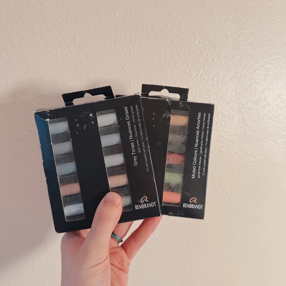 Rembrandt Soft Pastel Half Sticks Muted 2pk